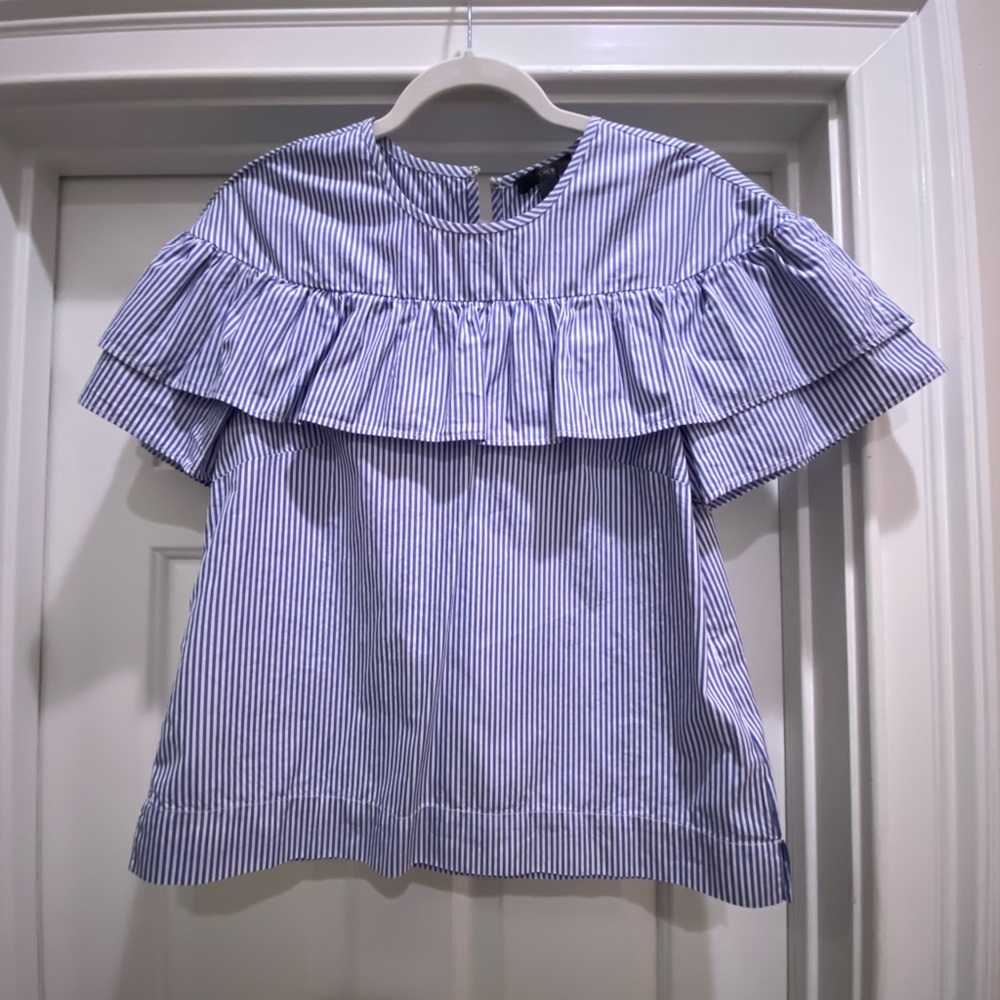 J. Crew Ruffle Blouse Size 6
